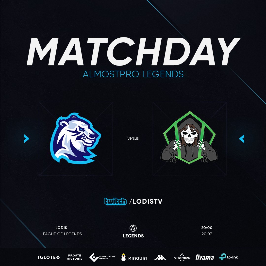 LODIS (@lodis_lds) on Twitter photo Pierwsza walka o dominacje na Summoner’s Rift! ⚔️
O 20:00 stajemy naprzeciw Definitely Not Emerald Prisoners w <a href="/AlmostPro_LoL/">ALMOST PRO</a> Legends!
📺WatchParty? Oczywiście, u nas!
#LodisMrozić Pierwsza walka o dominacje na Summoner’s Rift! ⚔️
O 20:00 stajemy naprzeciw Definitely Not Emerald Prisoners w <a href="/AlmostPro_LoL/">ALMOST PRO</a> Legends!
📺WatchParty? Oczywiście, u nas!
#LodisMrozić
