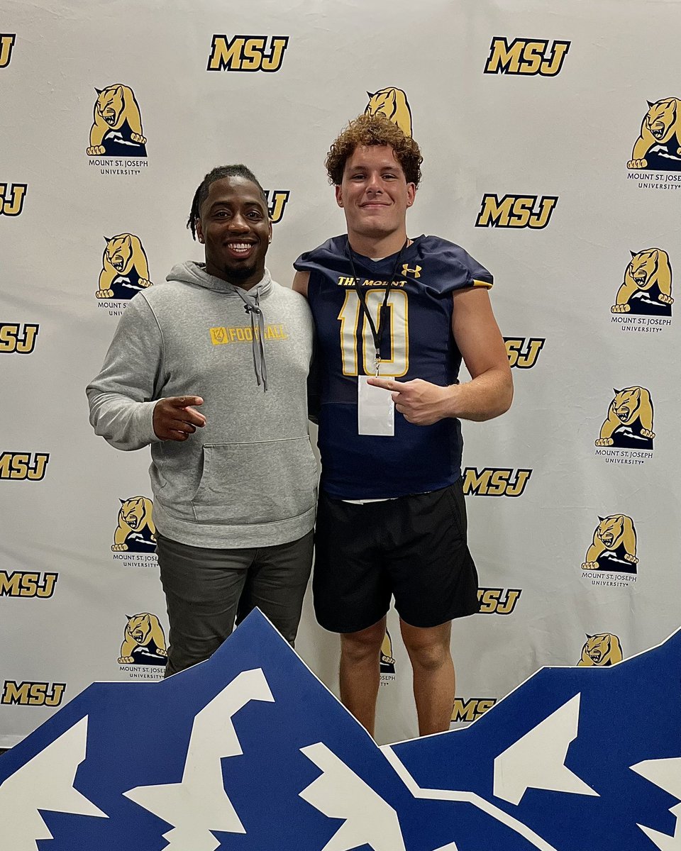 Kaidyn Johnson (@_kaidynj) on Twitter photo After many great conversations and a fun visit I am blessed to receive an offer from Mount St. Joseph University
#AGTG <a href="/MSJ_FB/">Mount St. Joseph Football</a> <a href="/coachantwright1/">Anthony Wright</a> <a href="/CoachScottRaber/">Scotty Raber</a> <a href="/JT_FTF/">Coach JT🚀</a> <a href="/coachtmsj/">Rick Thompson</a> <a href="/CoachHopperton/">Coach Hopperton</a> <a href="/FootballPshs/">Parkersburg South Football</a> <a href="/Coach_ThompsonL/">Larry Thompson</a> After many great conversations and a fun visit I am blessed to receive an offer from Mount St. Joseph University
#AGTG <a href="/MSJ_FB/">Mount St. Joseph Football</a> <a href="/coachantwright1/">Anthony Wright</a> <a href="/CoachScottRaber/">Scotty Raber</a> <a href="/JT_FTF/">Coach JT🚀</a> <a href="/coachtmsj/">Rick Thompson</a> <a href="/CoachHopperton/">Coach Hopperton</a> <a href="/FootballPshs/">Parkersburg South Football</a> <a href="/Coach_ThompsonL/">Larry Thompson</a>