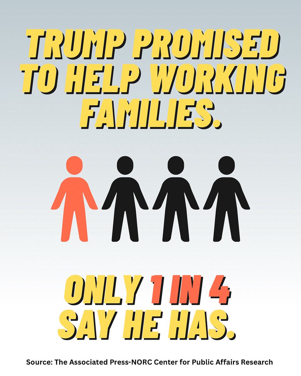 RepDelBene's tweet image. Trump promised to help working families. But the reality? Prices are up, consumer confidence is down, & health care is being ripped away from millions.