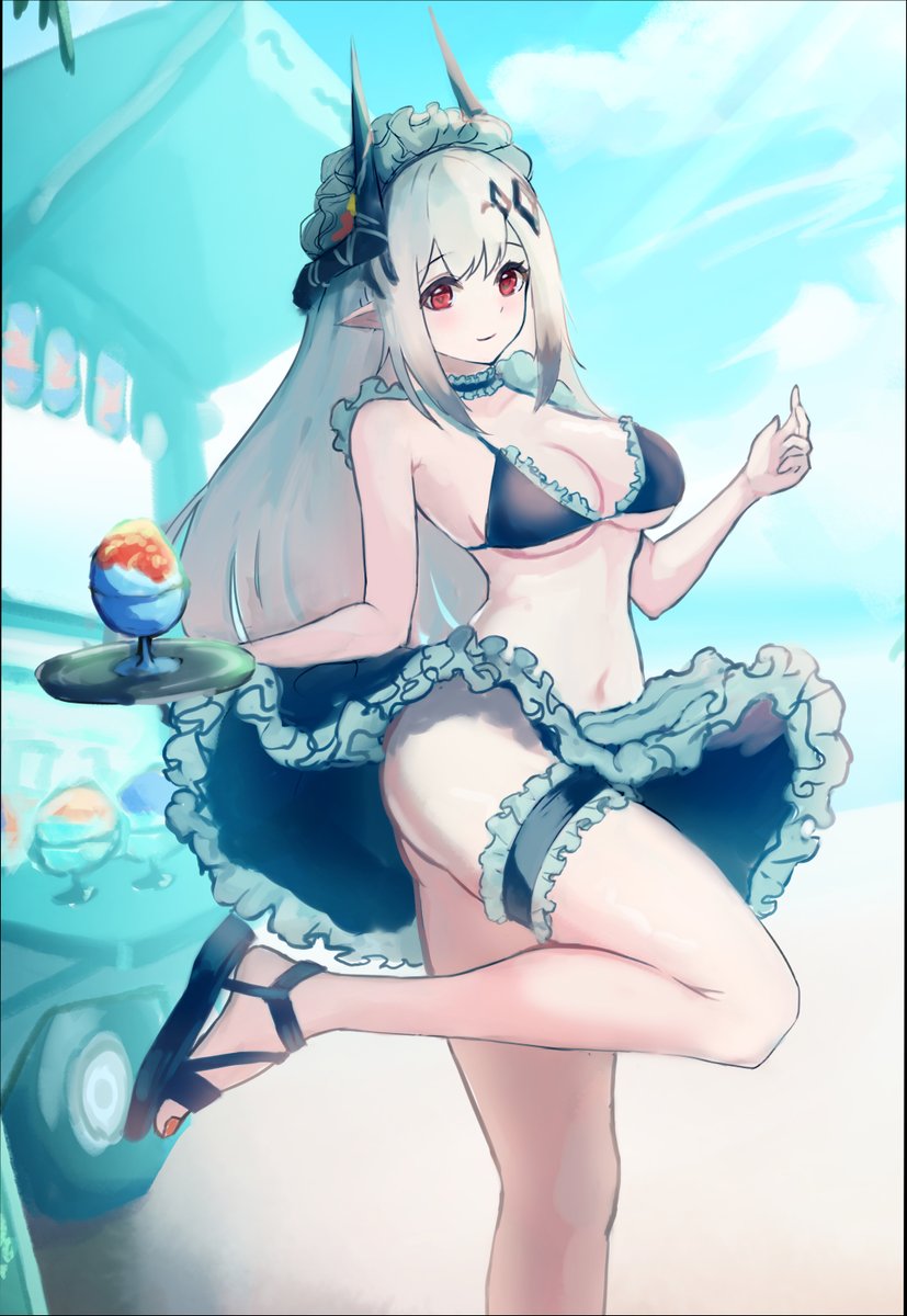 hiun64's tweet image. おメイド水着マドロック