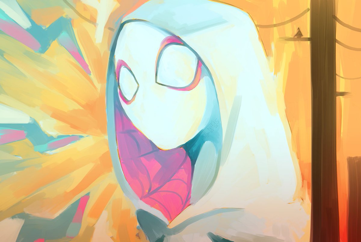 Rewatched across the spiderverse so it's thinking about gwen hours 🕸️🕷️