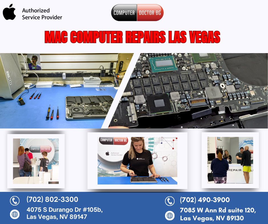 compdocbg's tweet image. Mac trouble in Vegas? 🛠️ Computer Doctor BG fixes all Mac issues FAST! Get your Apple device running like new.

🔗 Contact us: computerdoctor-bg.com/contact-us

#MacRepair #MicroCenter #AppleStore #ComputerRepairNearMe #laptoprepairnearme #AppleComputerRepairs #DataRecovery