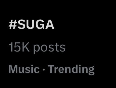 GLOSSTUDIO93's tweet image. #SUGA is trending under Music with 15K posts.