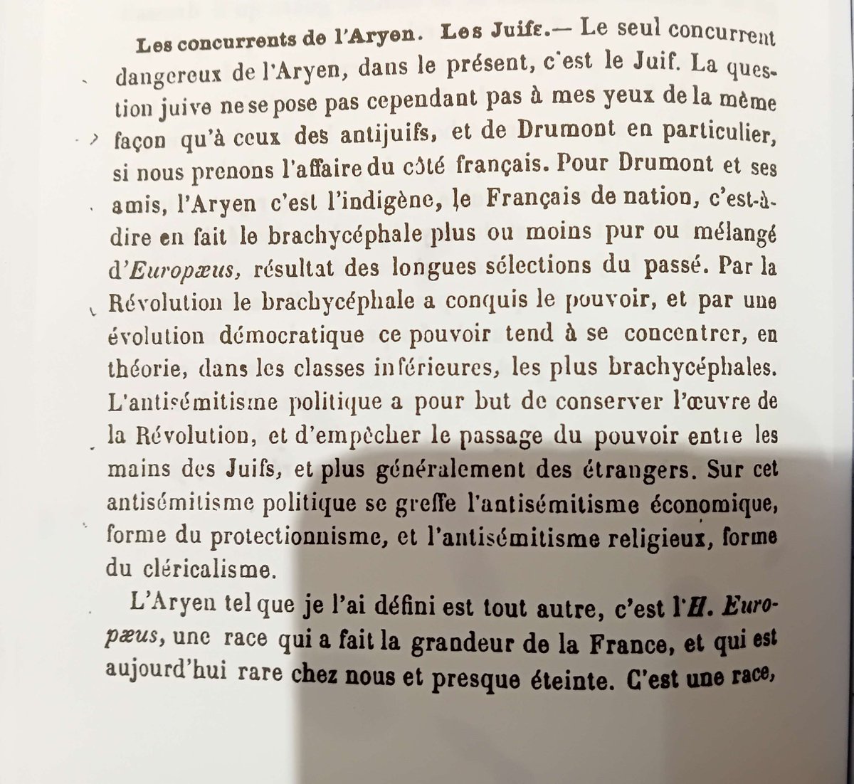 Vlabrest's tweet image. The competitors of the Aryan. The Jews. — The only dangerous competitor of the Aryan today is the Jew. The Jewish question, however, does not present itself to my eyes in the same way as it does to the anti-Jews, and to Drumont in particular, if we take the matter from the French…