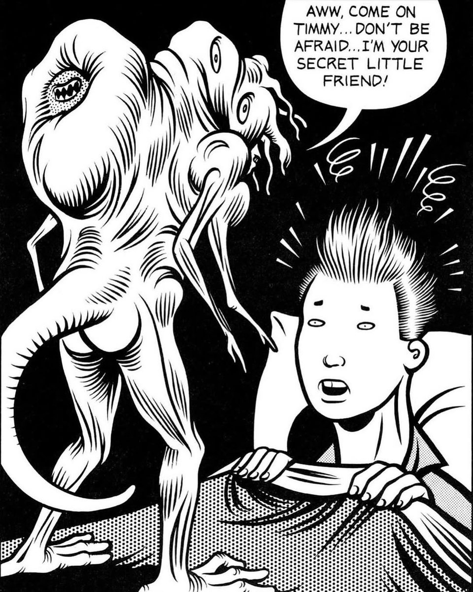 HeavyMetalInk's tweet image. Art by Charles Burns 🔥
Known for his stark black-and-white linework, surreal imagery, and themes of alienation, mutation, and adolescent dread, Burns carved his place in graphic novel history with Black Hole (1995–2005), a nightmarish coming-of-age tale set in 1970s Seattle…
