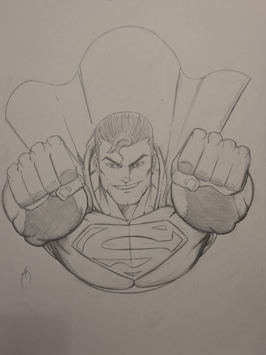 Simon_Pothier's tweet image. Here's the Superman sketch I did during Doodle & Chill with @EllyX2063 & @7LegionsComics #Superman