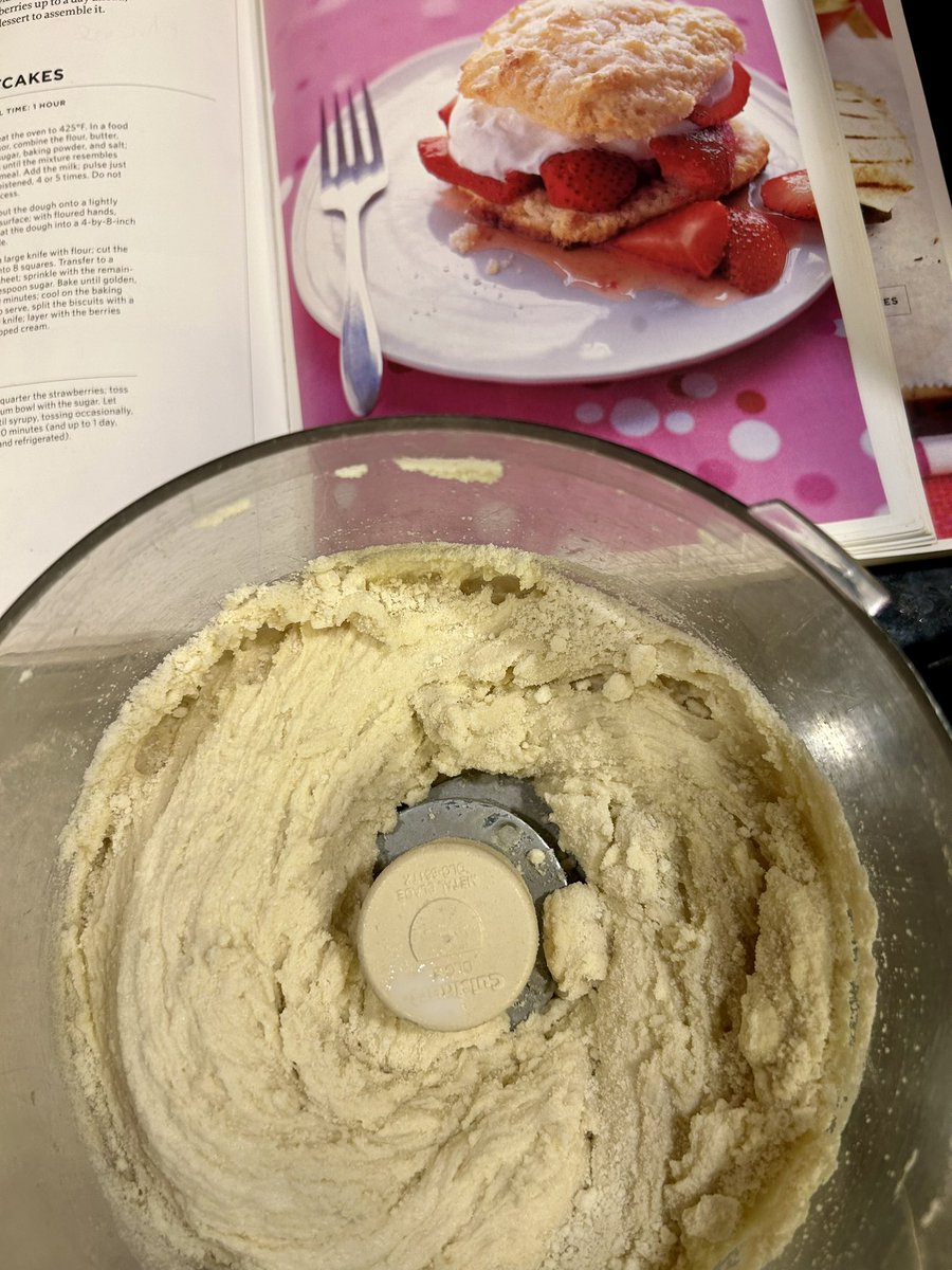 HSRdirector's tweet image. making homemade biscuits for strawberry shortcake. the key is not to overwork the dough for the biscuits —I don’t know how they know, but they know