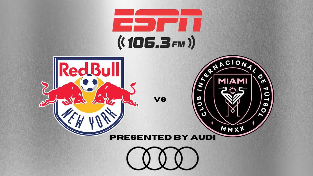 ESPN WEST PALM (106.3 FM) (@espnwestpalm) on Twitter photo Youāre English home for <a href="/InterMiamiCF/">Inter Miami CF</a> is back on the air tonight!
Coverage starts at 7p with <a href="/MikeRizzo22/">Michael Rizzo</a>
The voice of <a href="/InterMiamiCF/">Inter Miami CF</a>: <a href="/KLVsays/">Ken LaVicka</a> with the call at 730p
<a href="/NewYorkRedBulls/">New York Red Bulls</a> <a href="/InterMiamiCF/">Inter Miami CF</a> on <a href="/ESPNWestPalm/">ESPN WEST PALM (106.3 FM)</a> !!!
youtube.com/live/0ly-84_3R⦠Youāre English home for <a href="/InterMiamiCF/">Inter Miami CF</a> is back on the air tonight!
Coverage starts at 7p with <a href="/MikeRizzo22/">Michael Rizzo</a>
The voice of <a href="/InterMiamiCF/">Inter Miami CF</a>: <a href="/KLVsays/">Ken LaVicka</a> with the call at 730p
<a href="/NewYorkRedBulls/">New York Red Bulls</a> <a href="/InterMiamiCF/">Inter Miami CF</a> on <a href="/ESPNWestPalm/">ESPN WEST PALM (106.3 FM)</a> !!!
youtube.com/live/0ly-84_3Rā¦