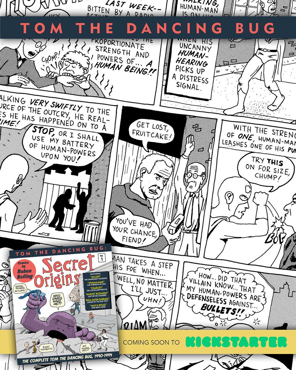 clover_press's tweet image. 🚨This week we prelaunched two new volumes of Tom the Dancing Bug! 🚨
Collecting the award winning strips by @RubenBolling from 1990 to 1998!
Sign up now be to be notified when we launch:
kickstarter.com/projects/clove…