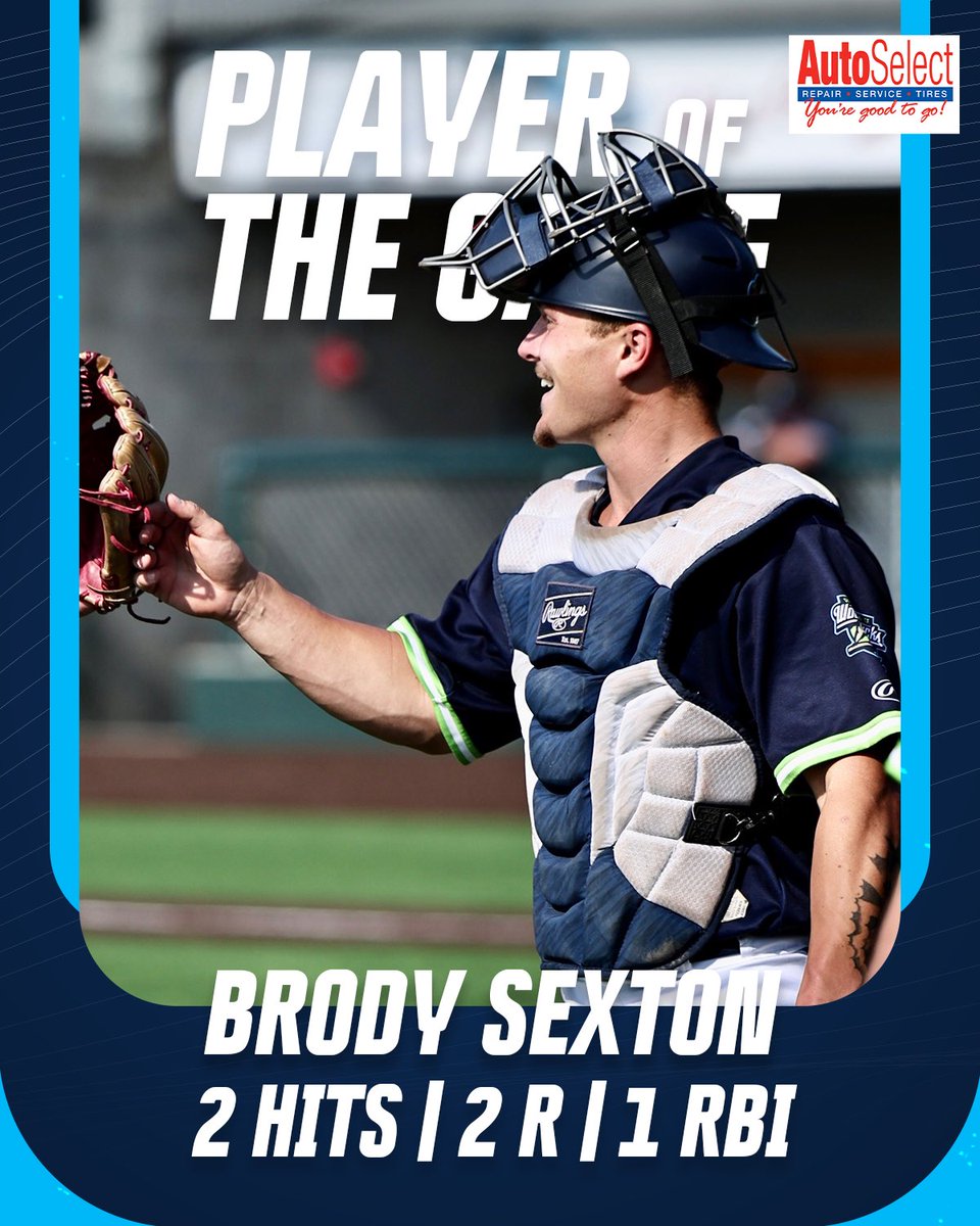 Wausau Woodchucks (@chucksbaseball) on Twitter photo Our brick wall behind the plate and a spark in the lineup — Brody Sexton caught a great game and came through when it mattered most🧱<a href="/sexton_brody/">Brody Sexton</a>
Presented by Auto Select
#Burrowdown #Wausauwoodchucks Our brick wall behind the plate and a spark in the lineup — Brody Sexton caught a great game and came through when it mattered most🧱<a href="/sexton_brody/">Brody Sexton</a>
Presented by Auto Select
#Burrowdown #Wausauwoodchucks