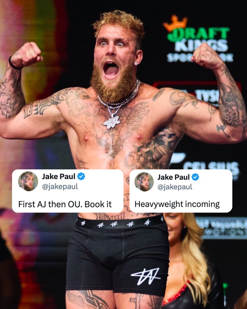 MostVpromotions's tweet image. Jake Paul wants all the SMOKE, after he faces off with Usyk 🤯