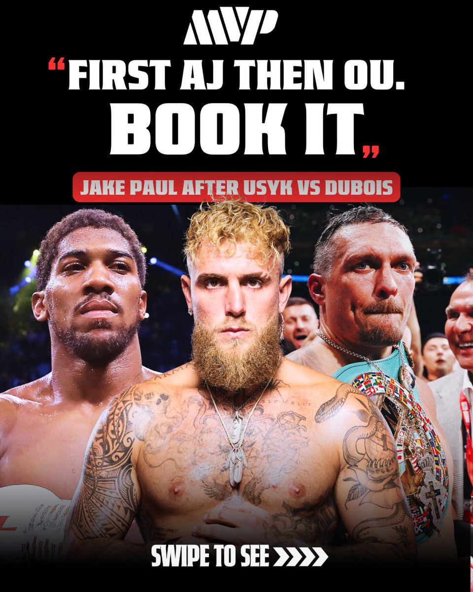 MostVpromotions's tweet image. Jake Paul wants all the SMOKE, after he faces off with Usyk 🤯