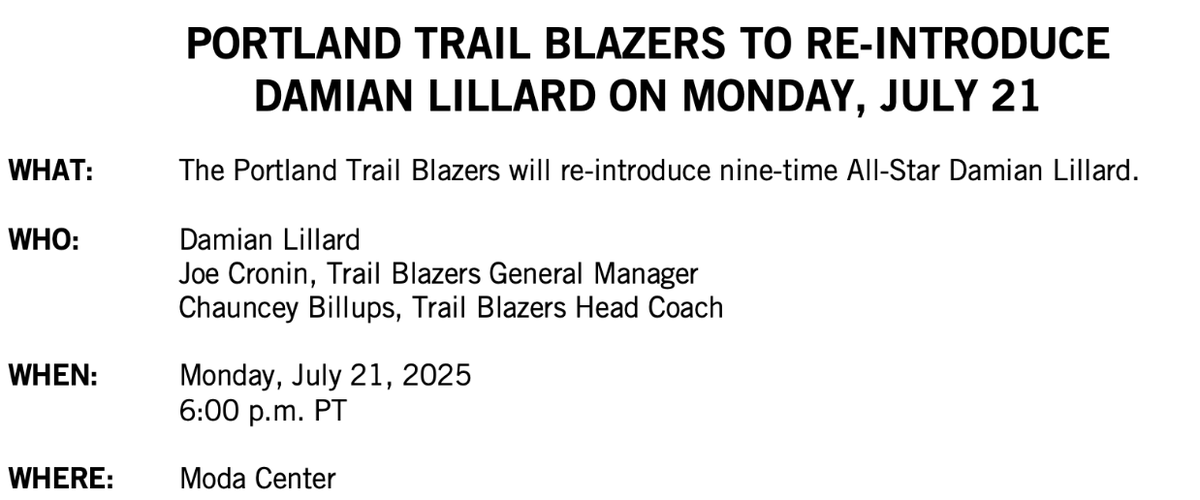 johncanzanobft's tweet image. Trail Blazers will re-introduce Damian Lillard on Monday.
