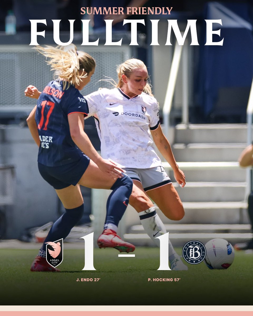 weareangelcity's tweet image. It’s a draw 🤝 See y’all at @BMOStadium on 7/26 for our friendly against Carolina Ascent!
#Volemos | #BAYvLA | #AngelCityFC