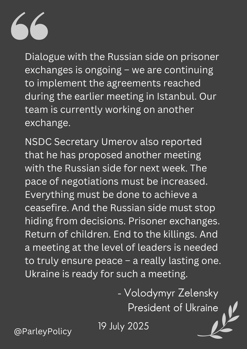 #Russia-#Ukraine update:
• President Volodymyr #Zelensky announced that #Kyiv proposed to hold the third round of #ceasefire talks next week.

• Russian sources have confirmed that the #Kremlin has received the proposal, but they have not revealed any potential dates for the