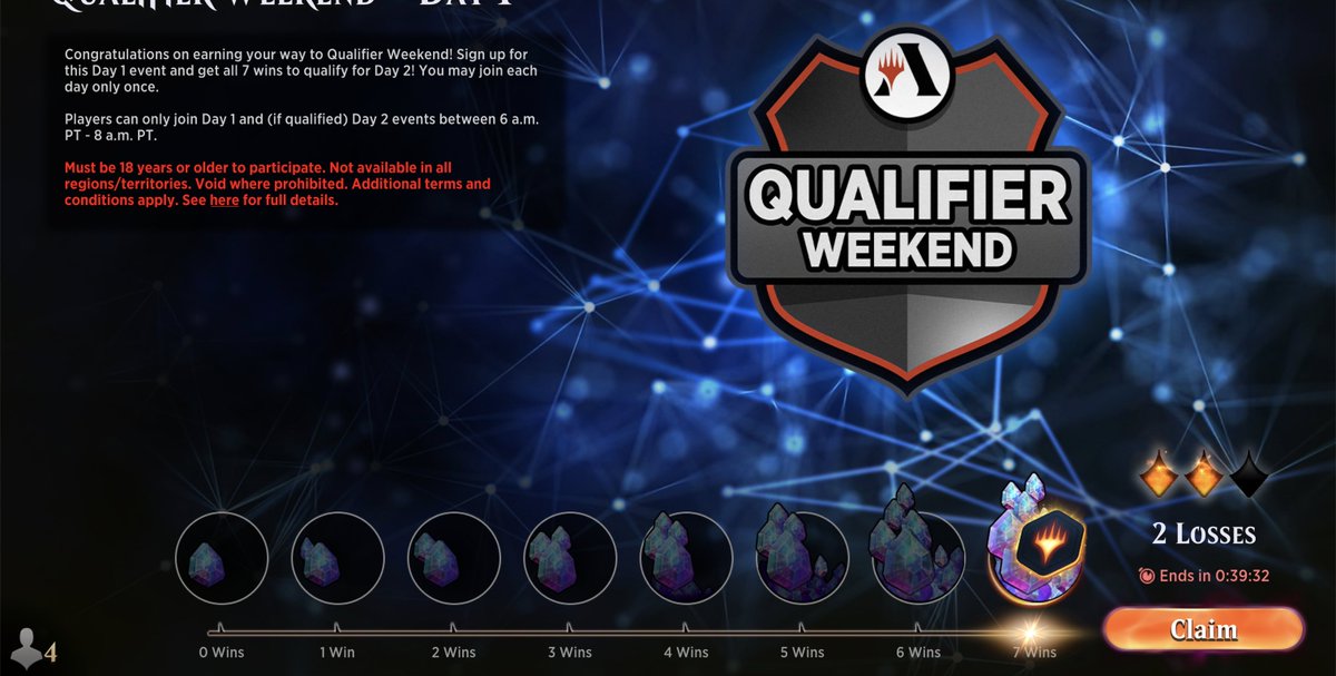 Day 2ed the arena qualifier for the first time in a while. Was an incredible grind! Excited to battle with my deck some more :)