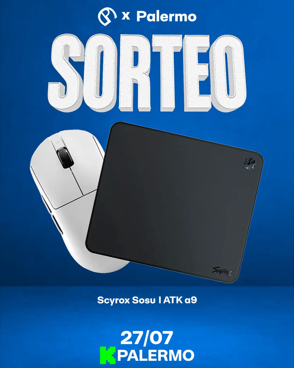T6 Palermo (@palerkuma) on Twitter photo 🎉 ¡SORTEO ACTIVO! 🎉
¿Querés llevarte un mouse y un mousepad totalmente GRATIS? 😱🔥
🎁 ¿Qué podés ganar?
🔹 1x Mouse ATK A9
🔹 1x Mousepad Scyrox SOSU
🔹 Envío incluido a cualquier parte del país
Para participar, segui los pasos en Bindin
<a href="/T6esportss/">T6 ESPORTS</a> <a href="/bindin_gg/">Bindin</a> <a href="/PlatinoGear/">PlatinoGear</a> 🎉 ¡SORTEO ACTIVO! 🎉
¿Querés llevarte un mouse y un mousepad totalmente GRATIS? 😱🔥
🎁 ¿Qué podés ganar?
🔹 1x Mouse ATK A9
🔹 1x Mousepad Scyrox SOSU
🔹 Envío incluido a cualquier parte del país
Para participar, segui los pasos en Bindin
<a href="/T6esportss/">T6 ESPORTS</a> <a href="/bindin_gg/">Bindin</a> <a href="/PlatinoGear/">PlatinoGear</a>