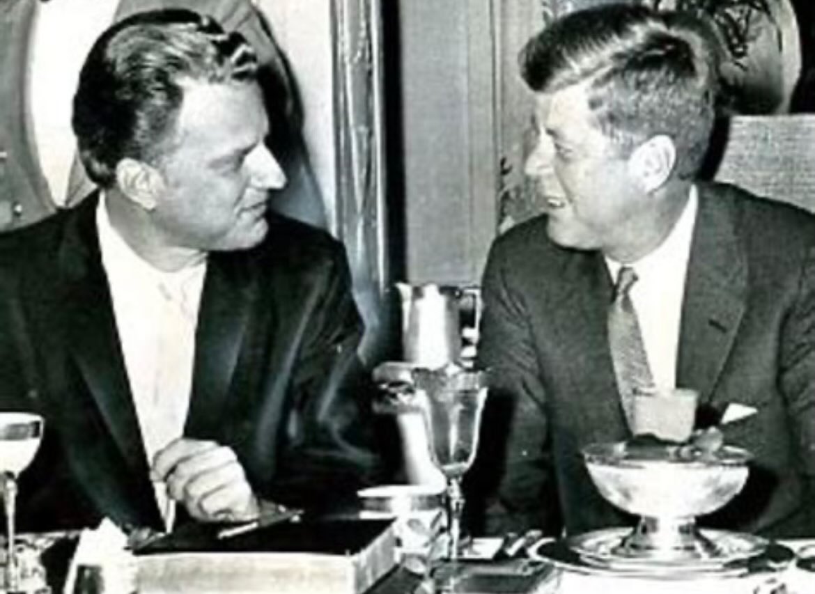 Billy Graham was speaking at the National Prayer Breakfast in 1963.

Afterwards, JFK walked with him to his car and asked him if he could spare a moment to discuss a matter that was very much on his mind.

Graham, feeling very ill, asked if they could discuss it later. JFK said