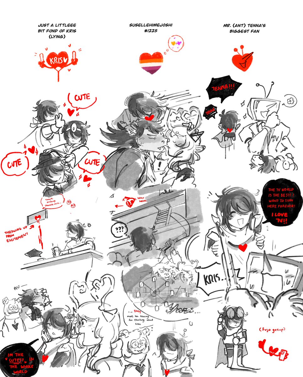 blankandsummer's tweet image. #DELTARUNE (#suselle)
soul depictions of me (biased) and my friends (biased)