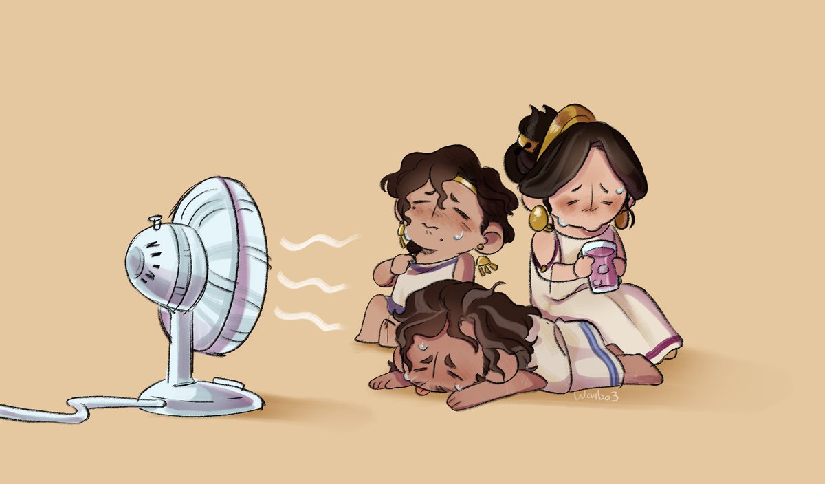 wayba3's tweet image. It&apos;s been so hot and humid and grossss 😭
#epicthemusical