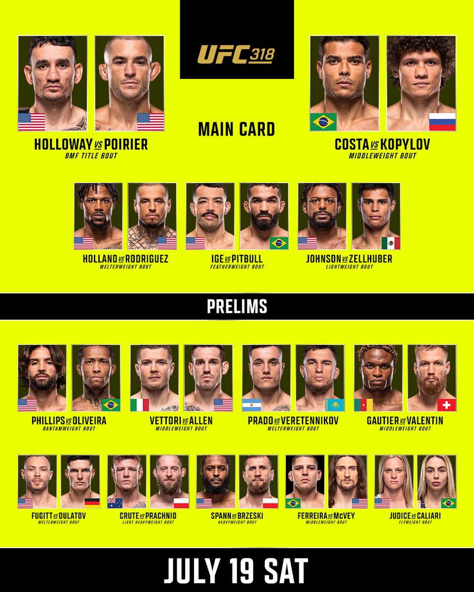 FightTalkScot's tweet image. Big one tonight #UFC318 is live!