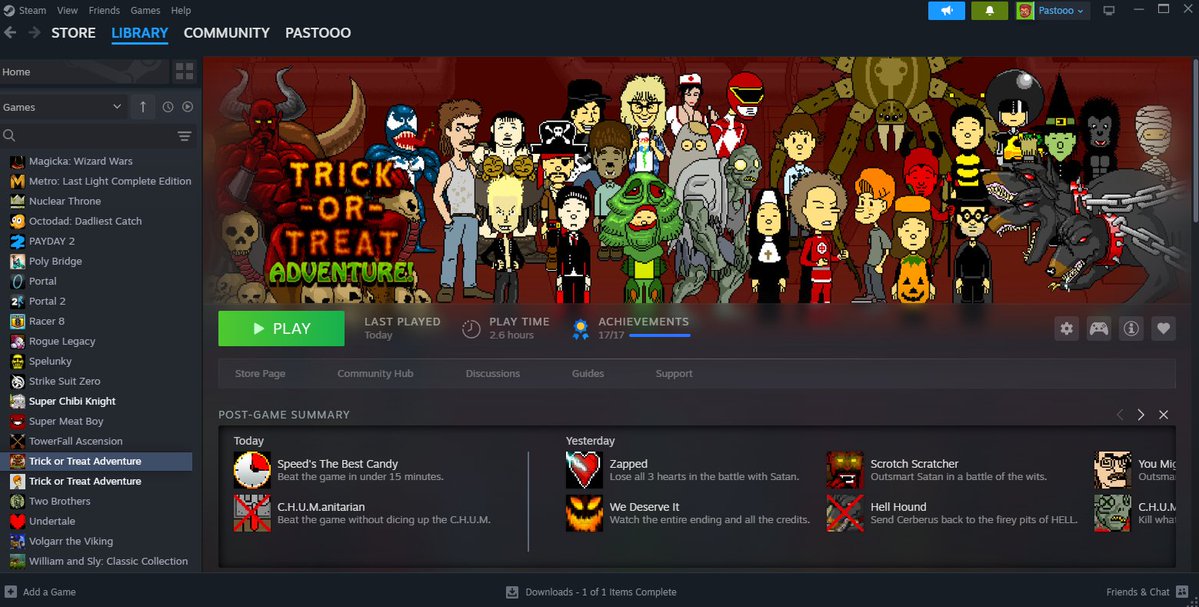 BoMToons's tweet image. Feels pretty neat to see Trick or Treat Adventure in the Steam interface and achievements tallying!
trickortreatadventure.com
#Steamworks #steam #indiegame #indiegamedev #gamedev