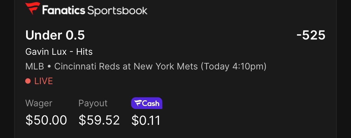 tmill61's tweet image. Live @OddsJam MLB βΎοΈ arb for $31 profit!
Picked this live arb up in the 7th inning for Gavin Lux over/under 1 hit prop across Fanatics and DK.
He hit a single in the 8th and just helped me turn a $59 investment into $90!
Thatβs a $31 profit and will be paid out within anβ¦