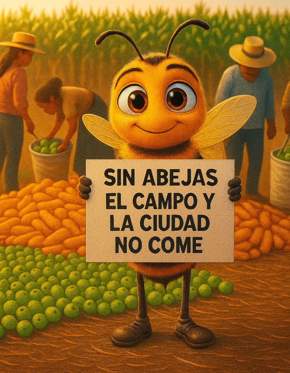 #CampañaPROAbejitas 🐝
Sin ellas no hay polinización.
Sin polinización, no hay alimentos.
Sin alimentos ni el campo ni la ciudad pueden comer.
Gracias a las abejas disfrutamos frutas, verduras y gran parte de lo que llega a nuestra mesa.
Apoya la apicultura local, planta flores!!