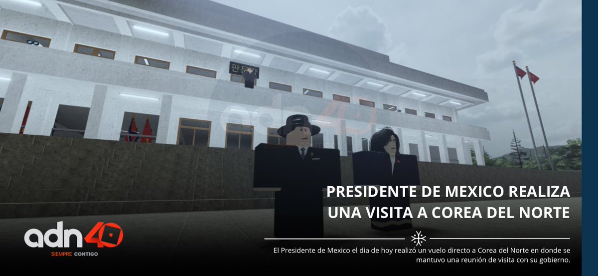 Adn40Rblx's tweet photo. The President of Mexico made an official visit to North Korea today, holding diplomatic meetings with government representative the DPRK. Mexico reaffirms its commitment to global peace and strengthening dialogue among nations.
#DiplomacyForPeace #MexicoInTheWorld https://t.co/U1liCHecjX