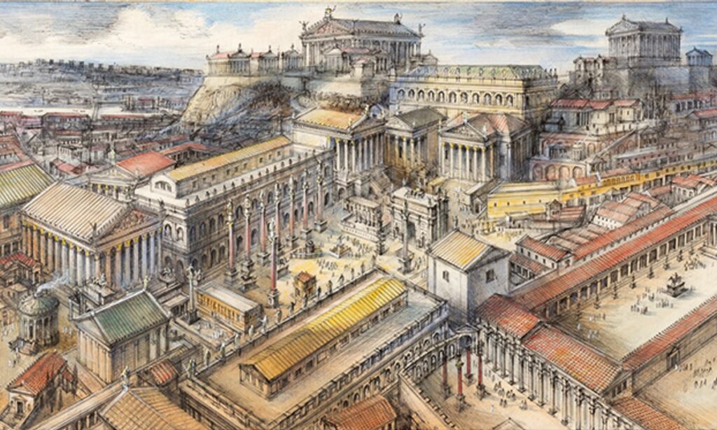 Lindsay Powell (@lindsay_powell) on Twitter photo The Forum Romanum in Rome in the C4th AD as imagined by illustrator Alan Sorrell. In the collections of <a href="/AshmoleanMuseum/">Ashmolean Museum</a>. #RomanSiteSaturday The Forum Romanum in Rome in the C4th AD as imagined by illustrator Alan Sorrell. In the collections of <a href="/AshmoleanMuseum/">Ashmolean Museum</a>. #RomanSiteSaturday
