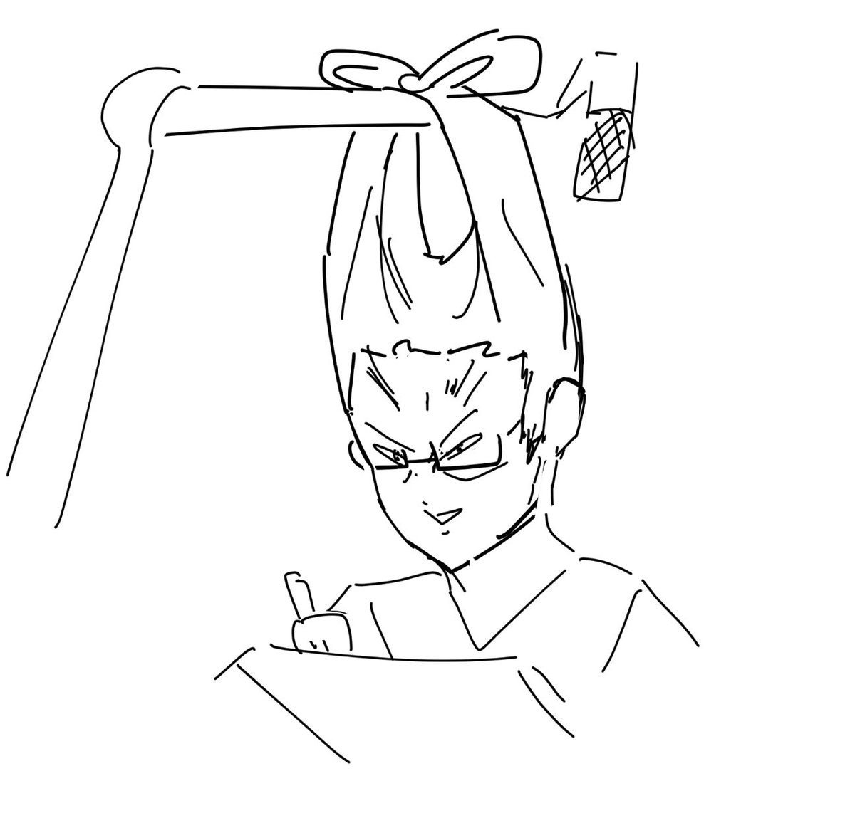 sskaiillustrate's tweet image. I wish I have long hair so I can tie it up to my mic and keep my head up like this