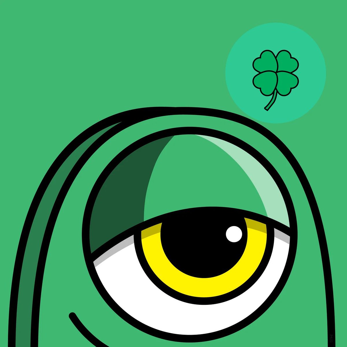 0xprobability's tweet image. Everyone going green so I have a new pfp, green and ready for the bullrun! 4 leaf clover for the extra luck. @CuddleFishNFT