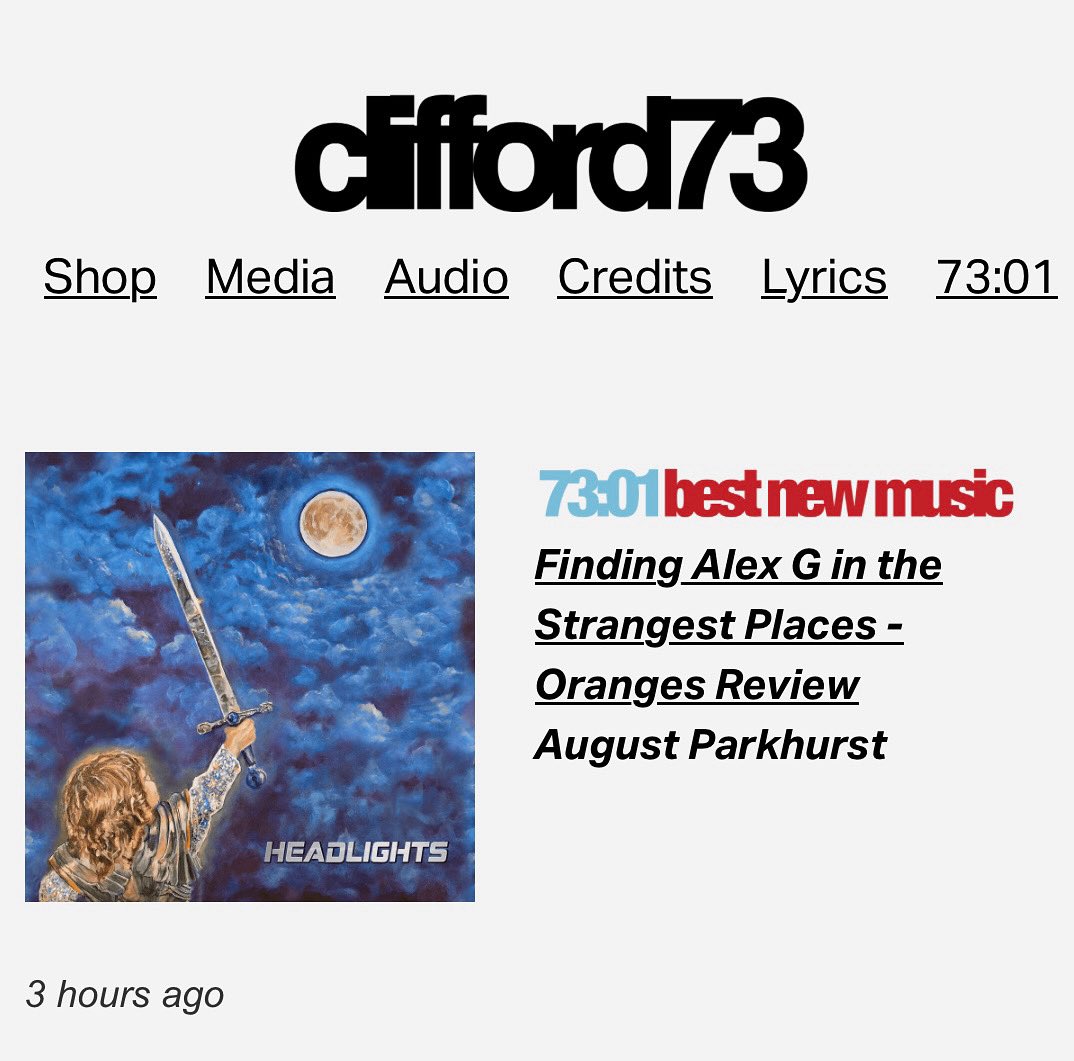 kevinabstract's tweet image. alex g review up now
clifford73.com/73-01-best-new…