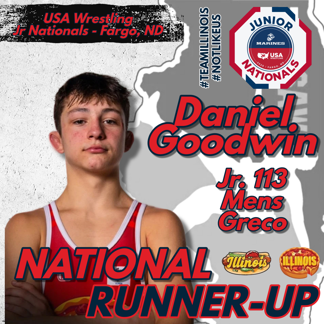 ILUSAW-Team Illinois (@ilusaw) on Twitter photo Congratulations to Daniel Goodwin, who is a 2025 Junior Greco-Roman All-American by finishing 2nd at 113 lbs. <a href="/USMC/">U.S. Marines</a> <a href="/bluechiptweets/">Blue Chip Wrestling</a> <a href="/CKAwrestling/">Cliff Keen Wrestling</a> <a href="/USAWrestling/">USA Wrestling</a> Congratulations to Daniel Goodwin, who is a 2025 Junior Greco-Roman All-American by finishing 2nd at 113 lbs. <a href="/USMC/">U.S. Marines</a> <a href="/bluechiptweets/">Blue Chip Wrestling</a> <a href="/CKAwrestling/">Cliff Keen Wrestling</a> <a href="/USAWrestling/">USA Wrestling</a>