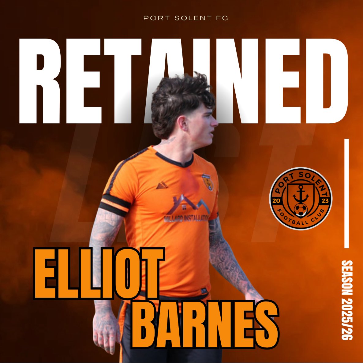 🧡 RETAINED 🧡
Captain. Leader. Fighter.
Elliot Barnes is staying for 2025/26 — and we’re buzzing to have him back in orange! 🔥🟧