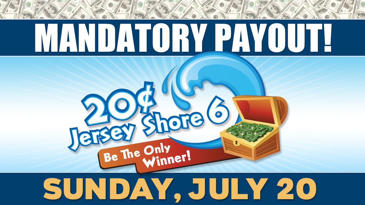 MonmouthPark's tweet image. And we're not done yet! Mandatory payout in the 20-cent Jersey Shore P6 tomorrow. Carryover of $63,000+.