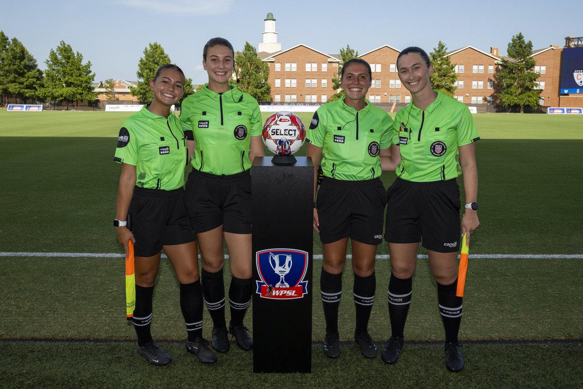 History made ‼️ with the league’s first all-female ref crews for the #WPSLChampionship National Semifinals. 

📸 @outbackframes