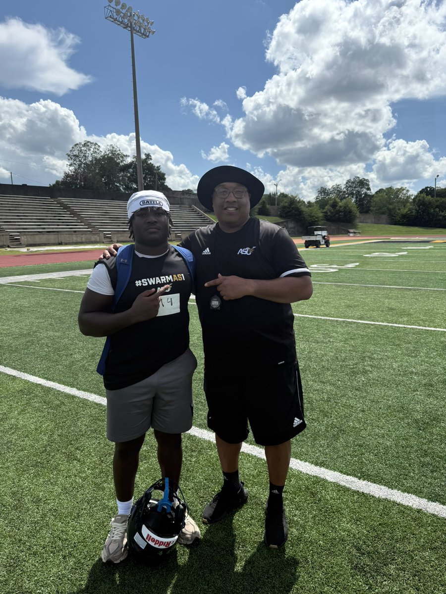 EricbWilliamsJr's tweet image. Attended a great camp @BamaStateFB Thanks to all the coaches @CoachDABrown for their evaluations. Thank you @CoachM_Windham for the invite. #SWARMAS1