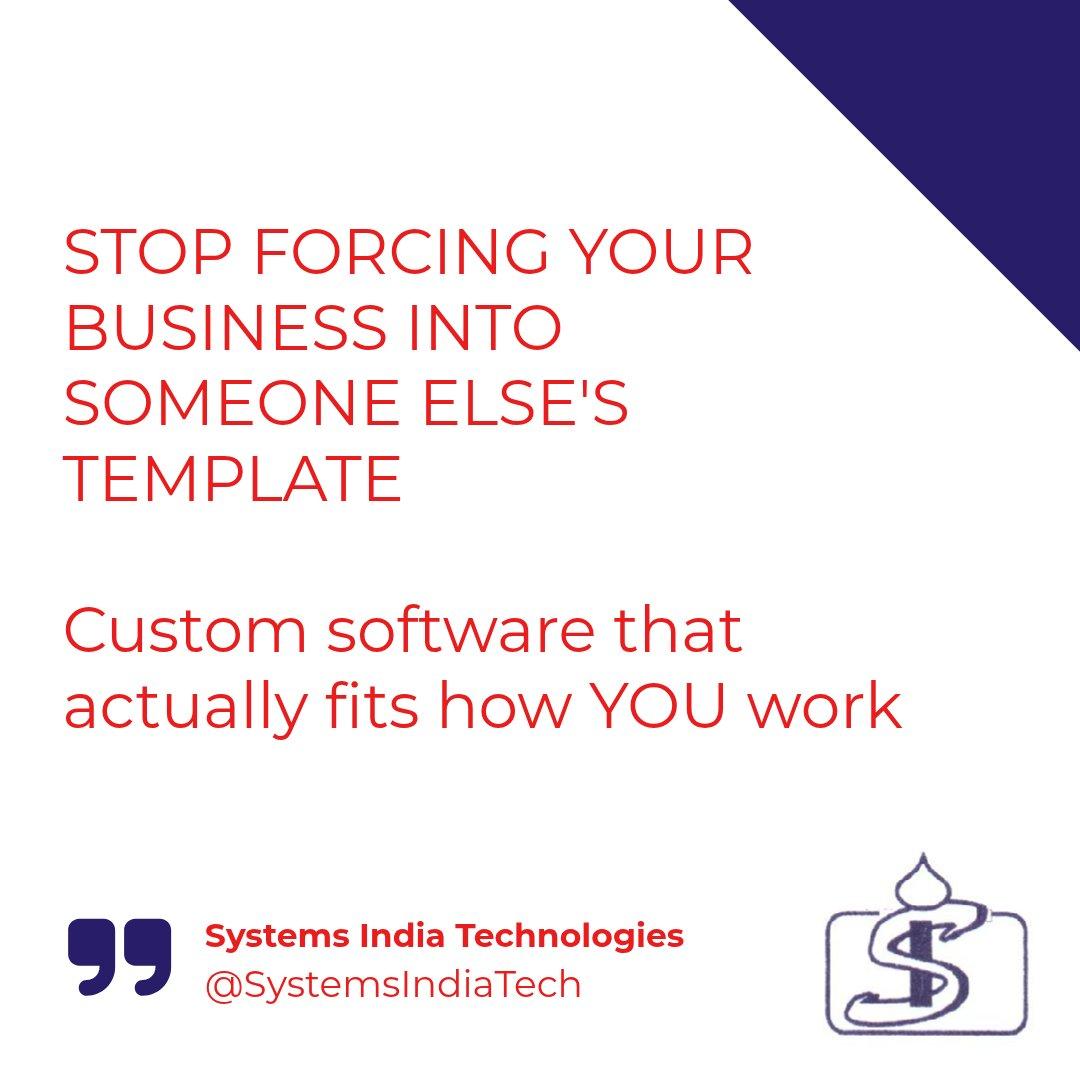 SystemsInd70478's tweet photo. Custom software isn't just for big corporations. It provides:

✅ Streamlined workflows  
✅ Competitive edge  
✅ Scalability  
✅ No wasted features  

The right solution evolves with your business. Ready to explore? Email us at systems.india86@gmail.com.

#customsoftware #business