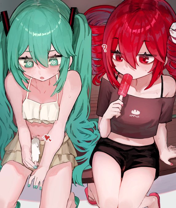 夏のミクテトとアイス 