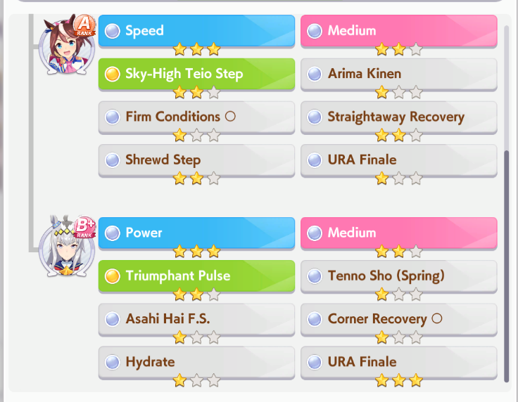 mczub's tweet image. put up a 9* golshi as my share, 6* speed + 3* power, 7* medium, 4* ura finale, 2* teio step, 2* triumphant
trainer id 811440088096