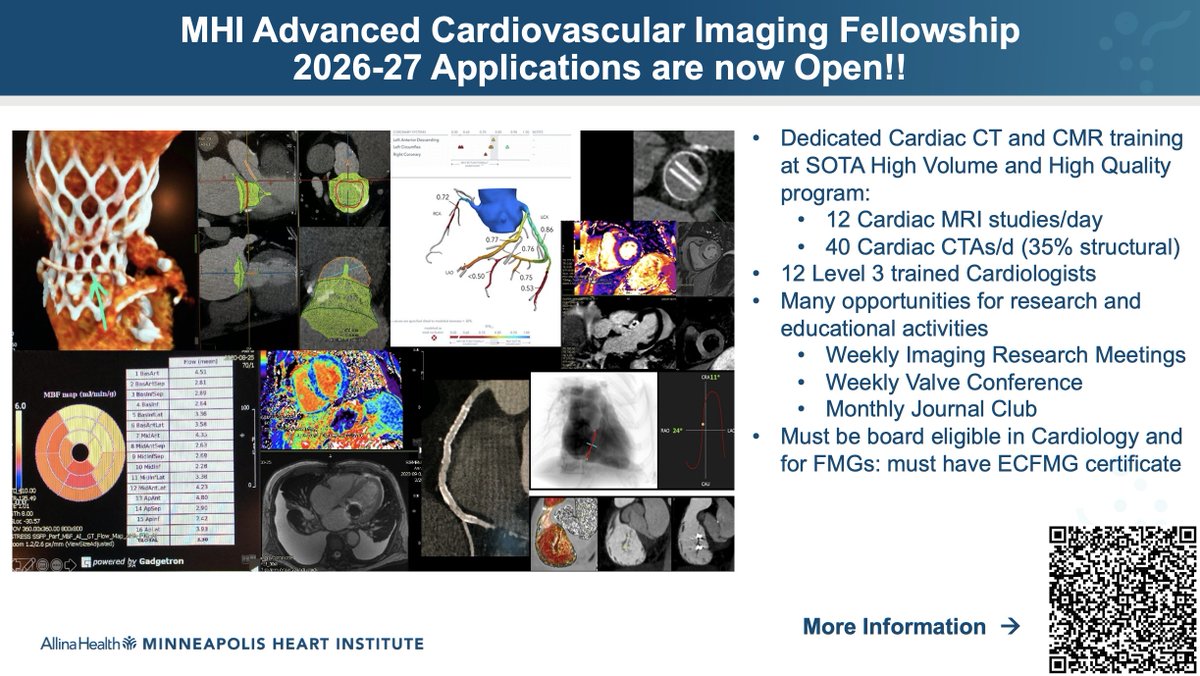 Are you ready to take your cardiovascular expertise to the next level? Join our Advanced Cardiovascular Imaging Fellowship and get hands-on training in state-of-the-art imaging technologies with world-class faculty. 🌟
allinahealth.org/for-medical-pr…