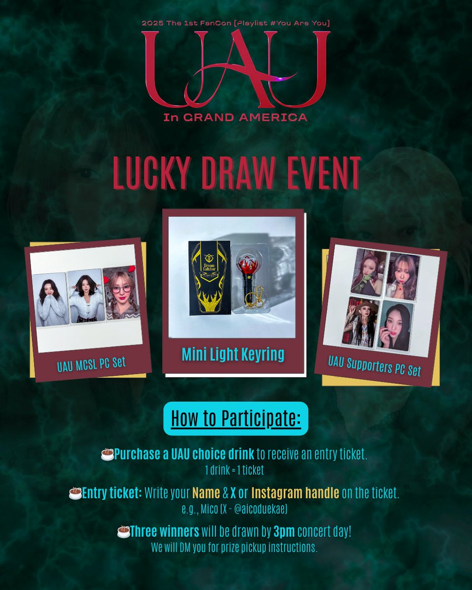 insomnia_usa's tweet image. UAU FANCON GRAND AMERICA TOUR IS JUST A WEEK AWAY!!! NYC IS THE VERY 1ST STOP, WHO IS EXCITED, MAKE SOME NOISE!!!!!!!
WE ARE EXCITED TO ANNOUNCE A CUPSLEEVE EVENT AT Larrys Ca Phe to celebrate UAU'S 1st tour in the Americas and cheer on our beautiful ladies JIU, YOOHYEON & SUA!