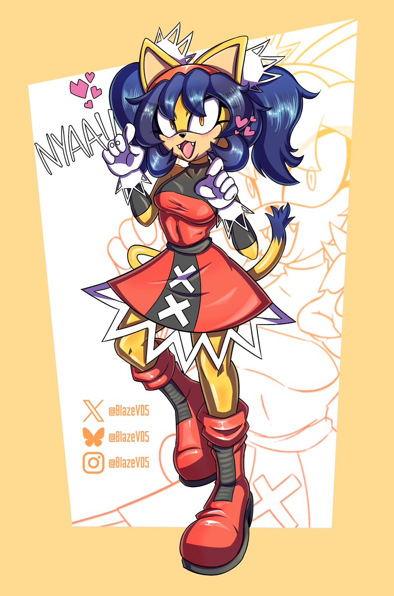 BlazeVD5's tweet image. Just had time to finish Honey!!!
I love how different her design is from the others ^ ^
#honeythecat