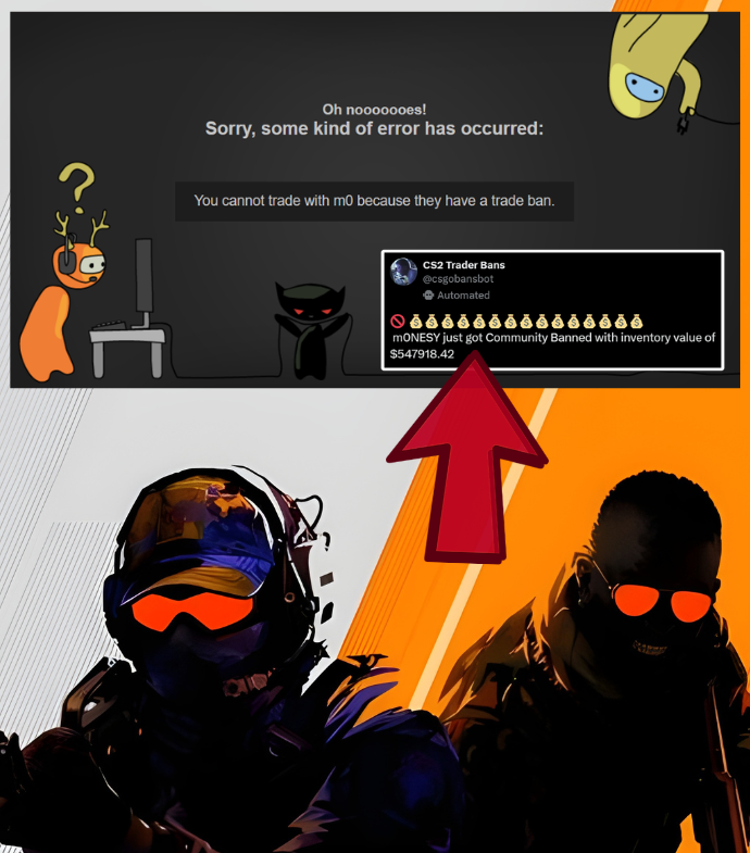 m0NESY got his Steam account hacked ‼️

> His account is now community banned as well ⛔️