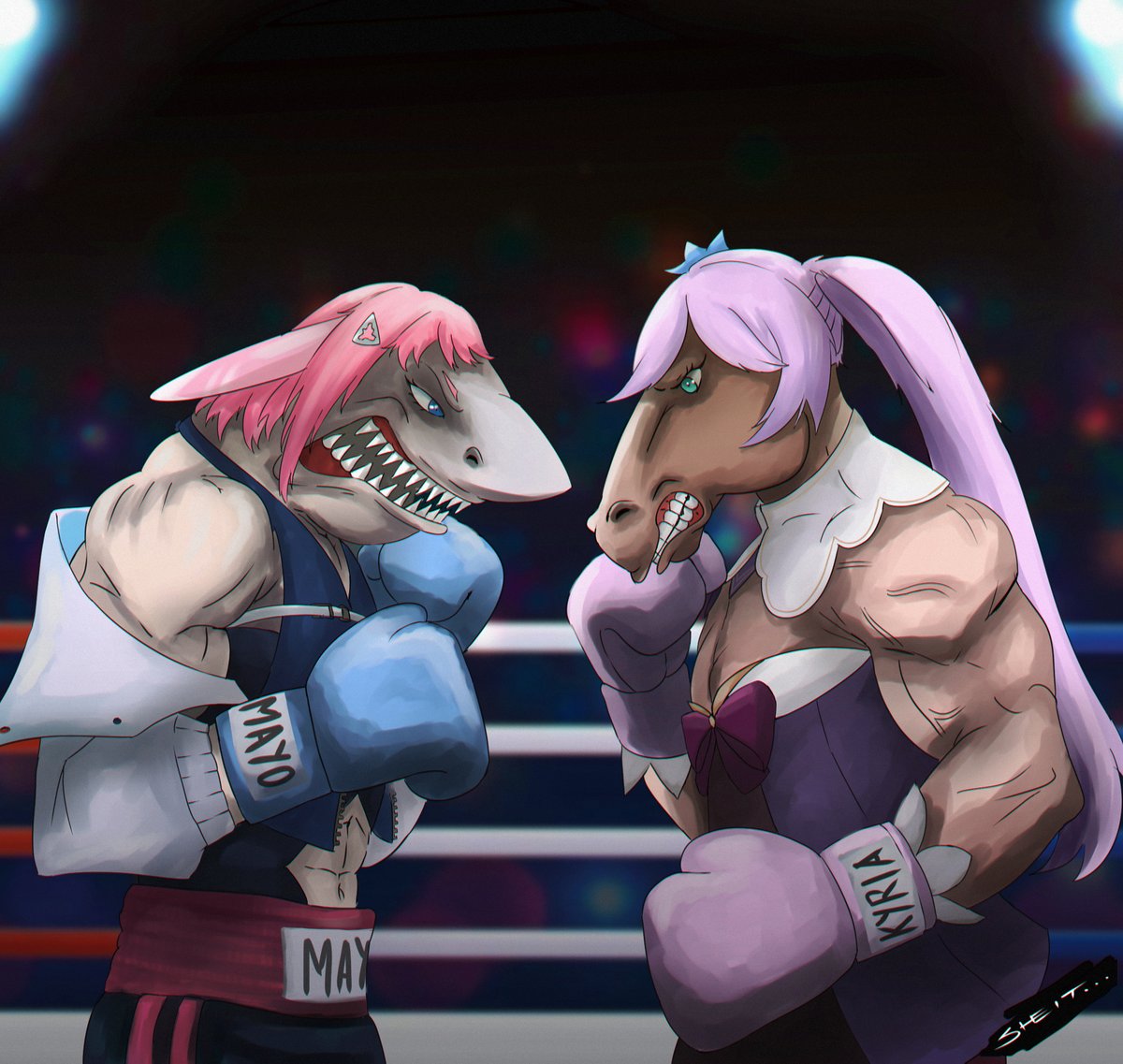 #SunshineIsland! 🥊
  <a href="/mayodoline/">Mayodoline 🦈💫【TomoeVProject】</a>  vs <a href="/KyriaVtuber/">Kyria la Hatsune Miku de Temu🌺🌞</a> 
🌺vs 🦈