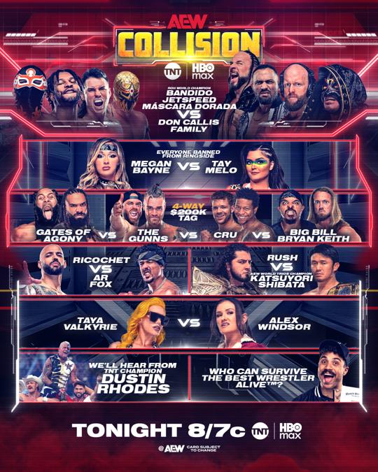 16 MINUTES AWAY!!! A SIZZLING #AEWCOLLISION ON <a href="/tntdrama/">TNT Drama</a> and <a href="/StreamOnMax/">Actually HBO Max</a>!!!