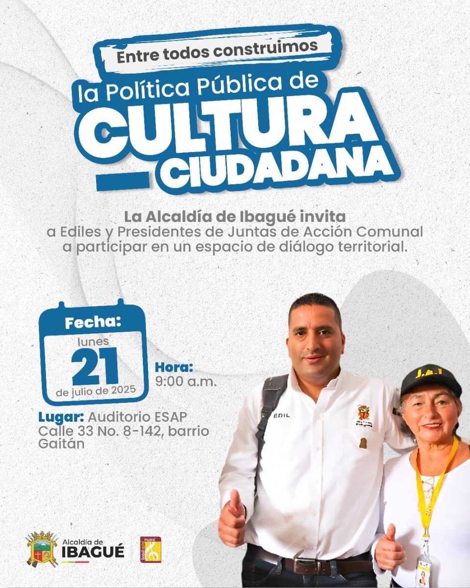¡Tu opinión cuenta! 🙋🏻‍♀️🙋🏽 Te invitamos a participar en la creación de la hoja de ruta para promover y fortalecer los valores, el respeto y la convivencia armoniosa en nuestra bella ciudad. 🕊️