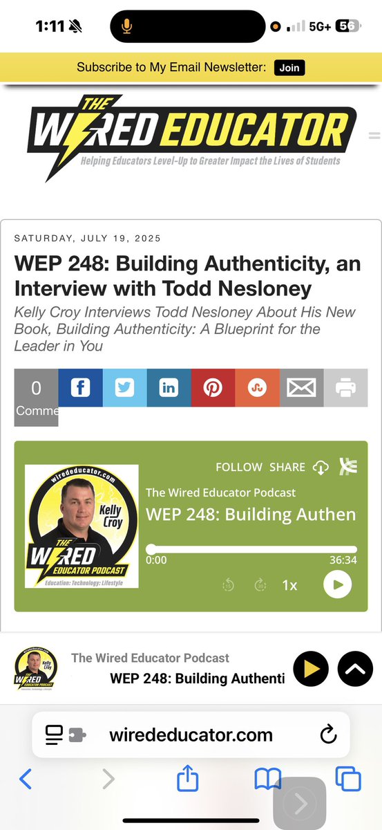 Wired Educator (@wirededucator) on Twitter photo 🚨 New @WiredEducatorPodcast Episode 248! ⚡️🎧I chat with <a href="/TechNinjaTodd/">Todd Nesloney</a> on authentic leadership, storytelling, and his new book. Perfect for your commute. 🚙💨
⚡️Wired Educator Site: wirededucator.com/WEP248
⚡️Apple Podcasts: podcasts.apple.com/us/podcast/the…
⚡️ 🚨 New @WiredEducatorPodcast Episode 248! ⚡️🎧I chat with <a href="/TechNinjaTodd/">Todd Nesloney</a> on authentic leadership, storytelling, and his new book. Perfect for your commute. 🚙💨
⚡️Wired Educator Site: wirededucator.com/WEP248
⚡️Apple Podcasts: podcasts.apple.com/us/podcast/the…
⚡️