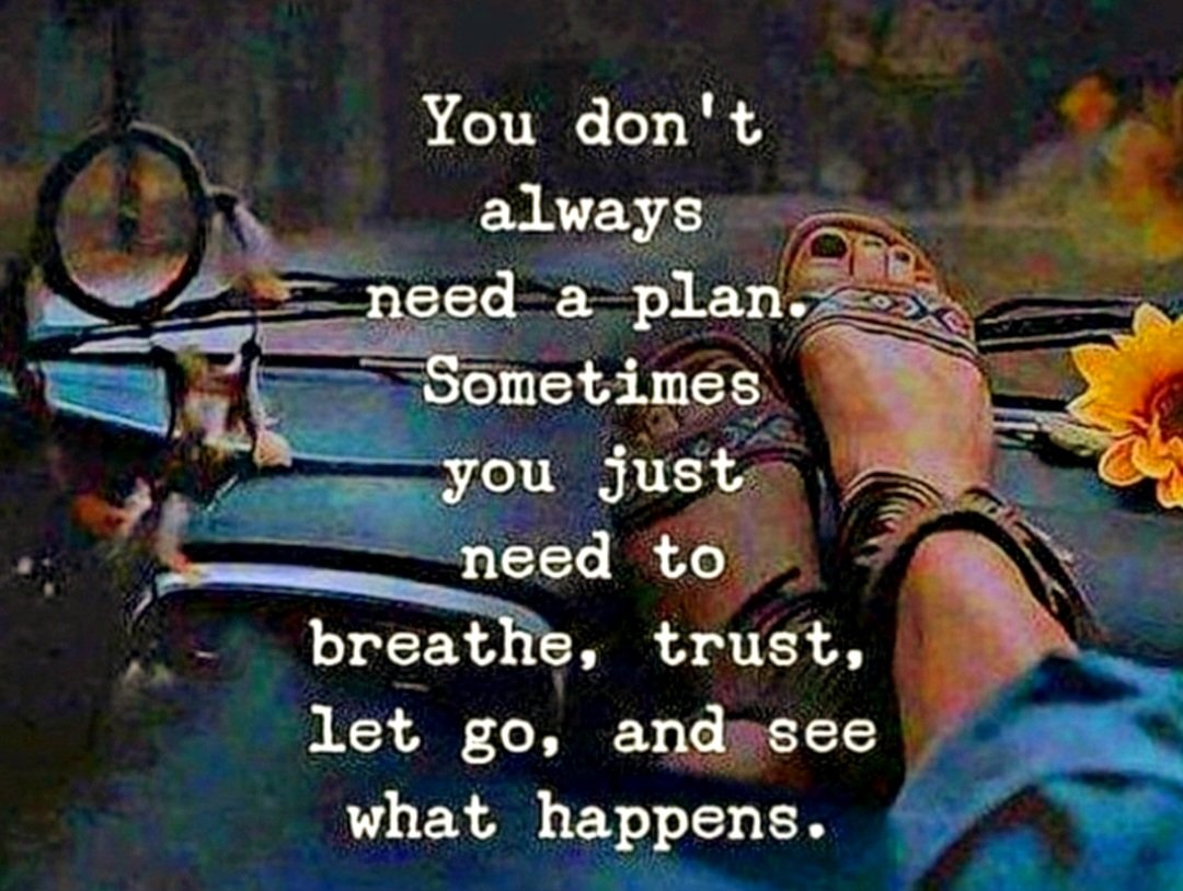 I'm on the right track then because I surely don't have a plan! ✌️